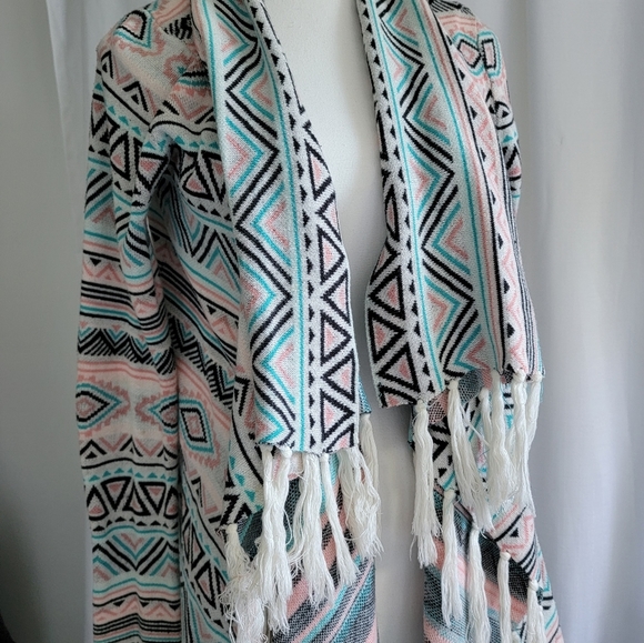 Billabong || 2000's 2012 BOHO FRINGE FESTIVAL CARDIGAN - Picture 6 of 9